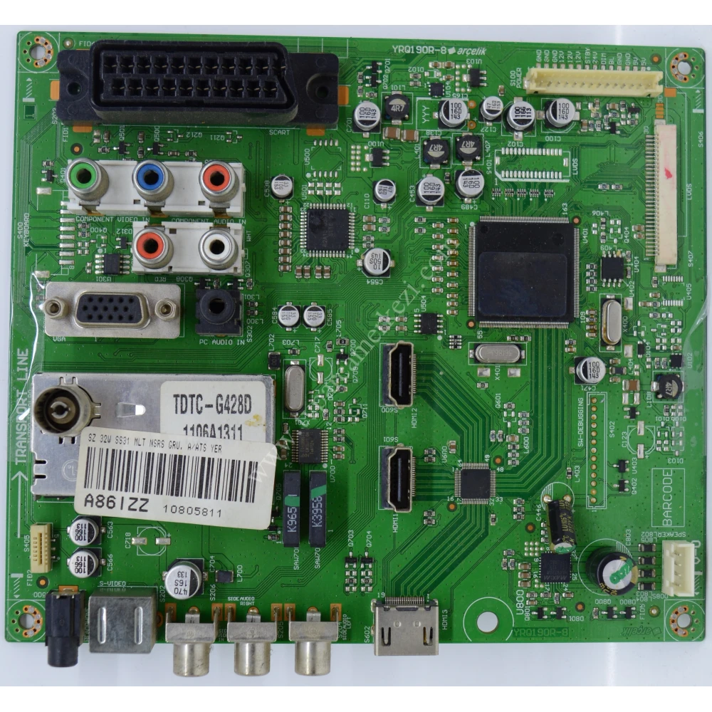 YRQ190R-8 , A86IZZ , SZ 32W SS31 MLT , GRUNDIG GR 32-150 3HD LCD TV Main Board