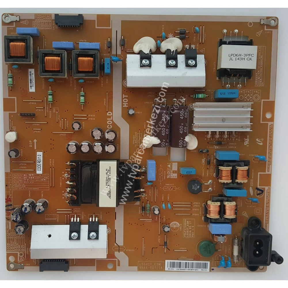 BN44-00711A , PSLF171X06A , L55X1T_ESM , SAMSUNG UE55H6270 , UE55H6500 Power Board