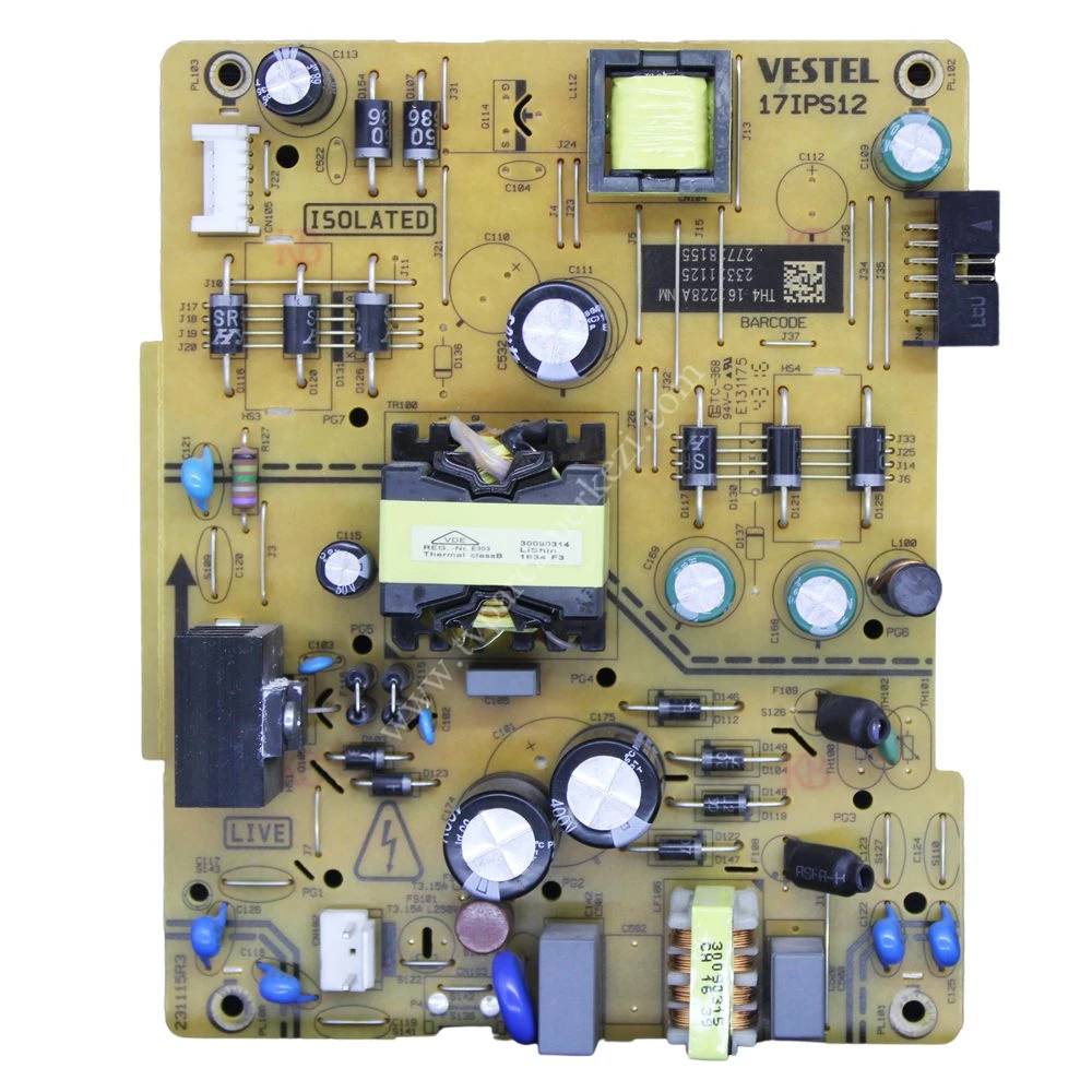 17IPS12 , 23321125 , 231115R3 , Vestel 40FD5050 , Regal 40R6000F , Seg 40SC5600 , Power Board , Besleme Kartı