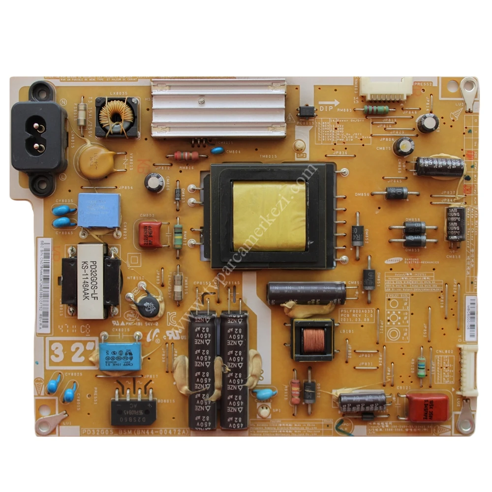 PD32G0S_BSM , BN44-00472A , PSLF800A03S , Samsung UE32D4005BD , Power Board , Besleme Kartı