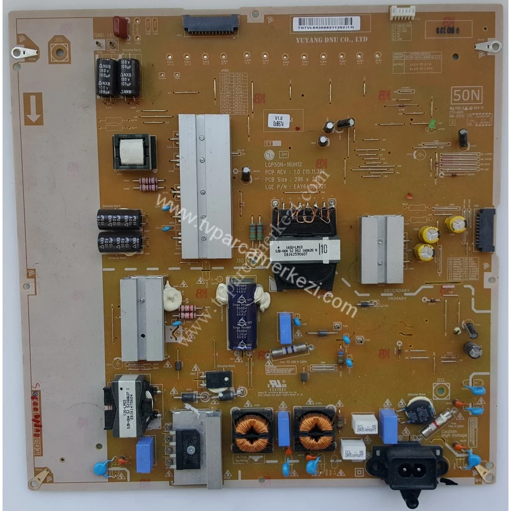 EAY64309921 , LGP50N-16UH12 , LG 50UH635V Power Board