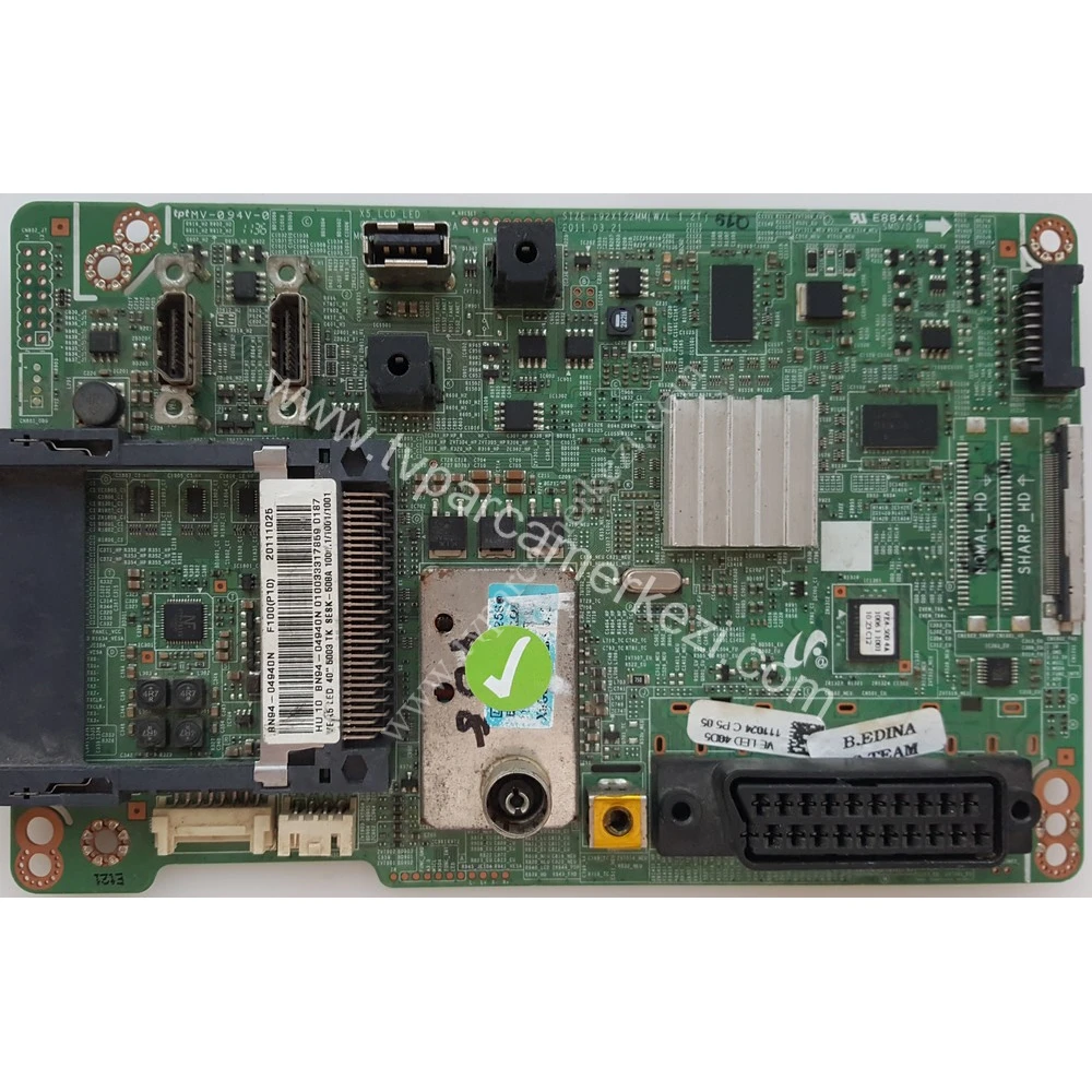BN94-04940N , BN41-01702A , X5_LCD_LED , SAMSUNG UE40D5003 MAIN BOARD