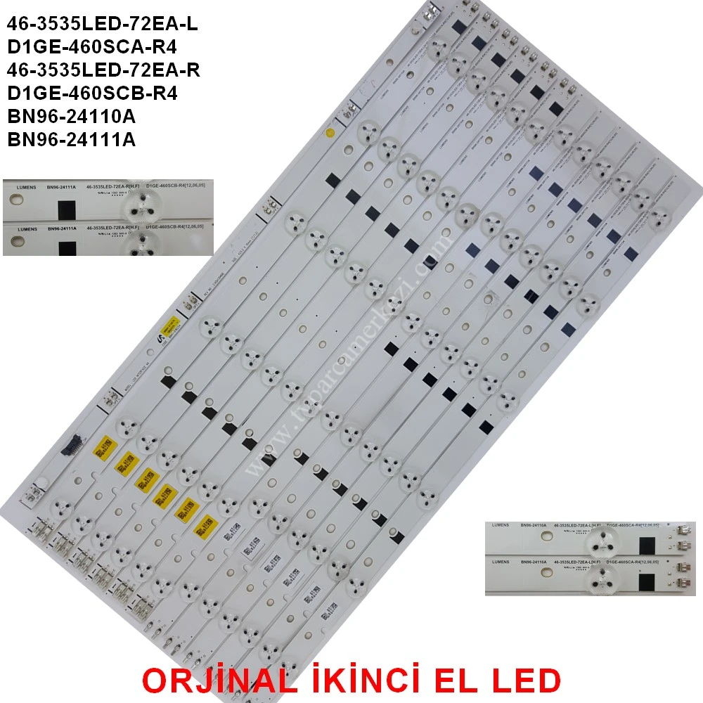 BN96-24110A , BN96-24111A , 46-3535LED-72EA-L , 46-3535LED-72EA-R , SAMSUNG UE46EH6030 PANEL LED
