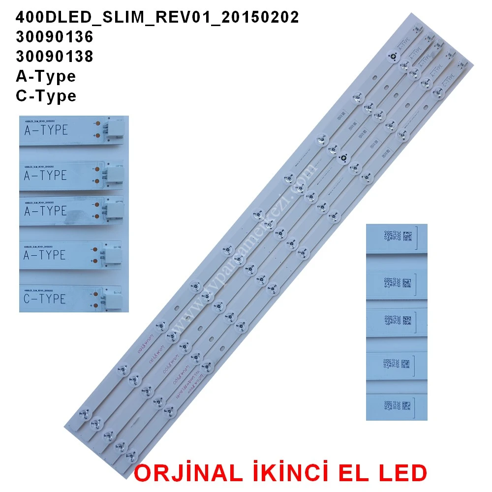 400DLED_SLIM_REV01_20150202 , A-Type , C-Type , 30090136 , 30090138 , VESTEL 40UA8900 PANEL LED