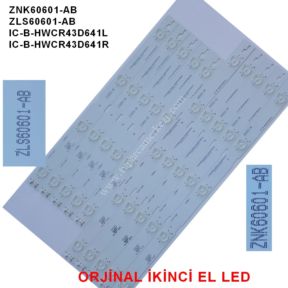 IC-B-HWCR43D641L , IC-B-HWCR43D641R , ZNK60601-AB , ZLS60601-AB , GRUNDIG 43 VLE6565 BL PANEL LED