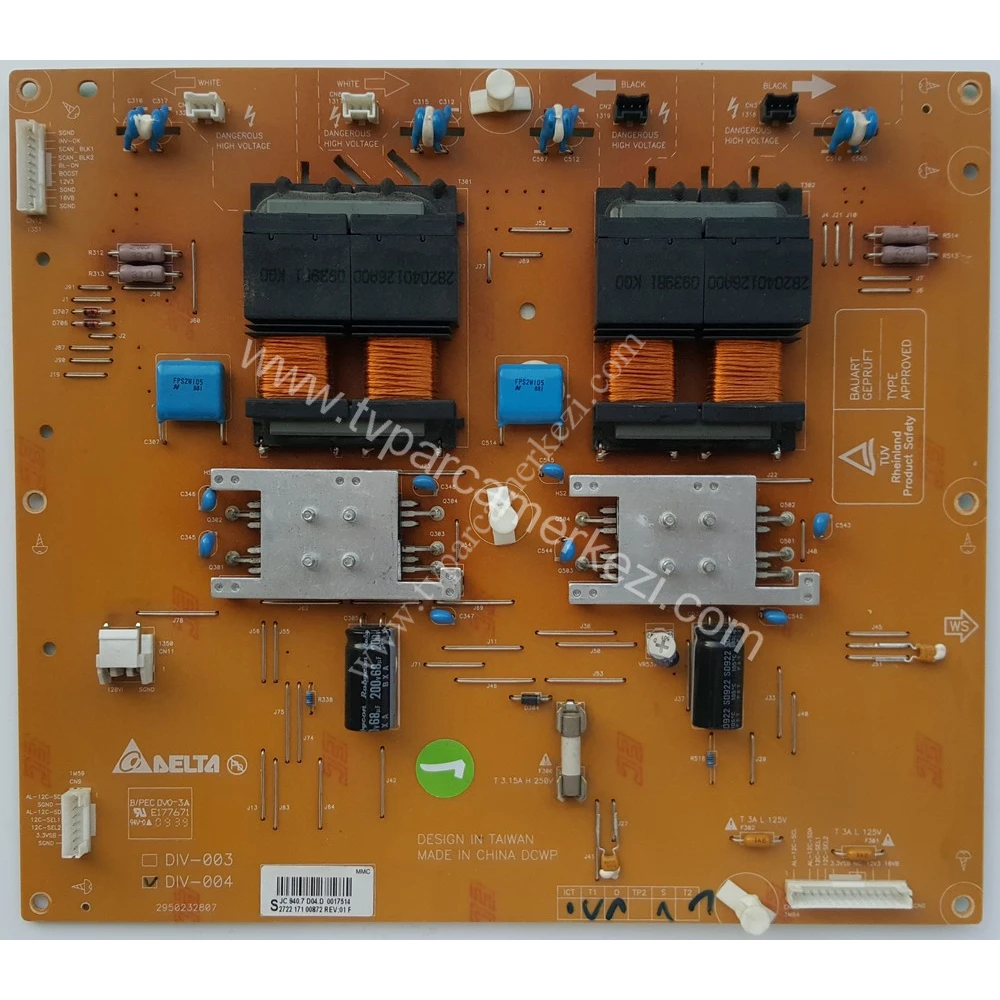 2722 171 00872 , 2950232807 , DIV-004 , PHILIPS 47PFL9664H/12 POWER BOARD