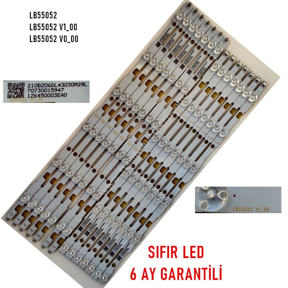 PHILIPS 55PUK6400/12 LED BAR TAKIM - LB55052 , LB55052 V1_00 , LB55052 V0_00 , LB55037 , LB55043 - SIFIR LED