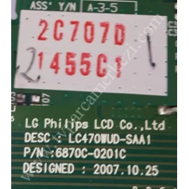 LC470WUD-SAA1 , 2C707D , Philips 47PFL7403D/10 CTRL Logic Board