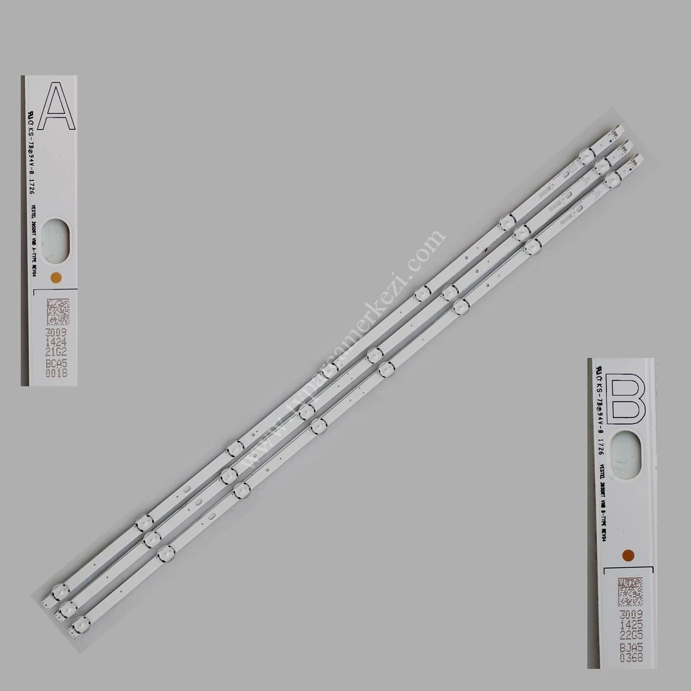 VESTEL 40FD7300 LED BAR TAKIM - 30091424 , 30091425 , VESTEL 395DRT VNB A-TYPE REV04 , VESTEL 395DRT VNB B-TYPE REV04 , PANEL LED